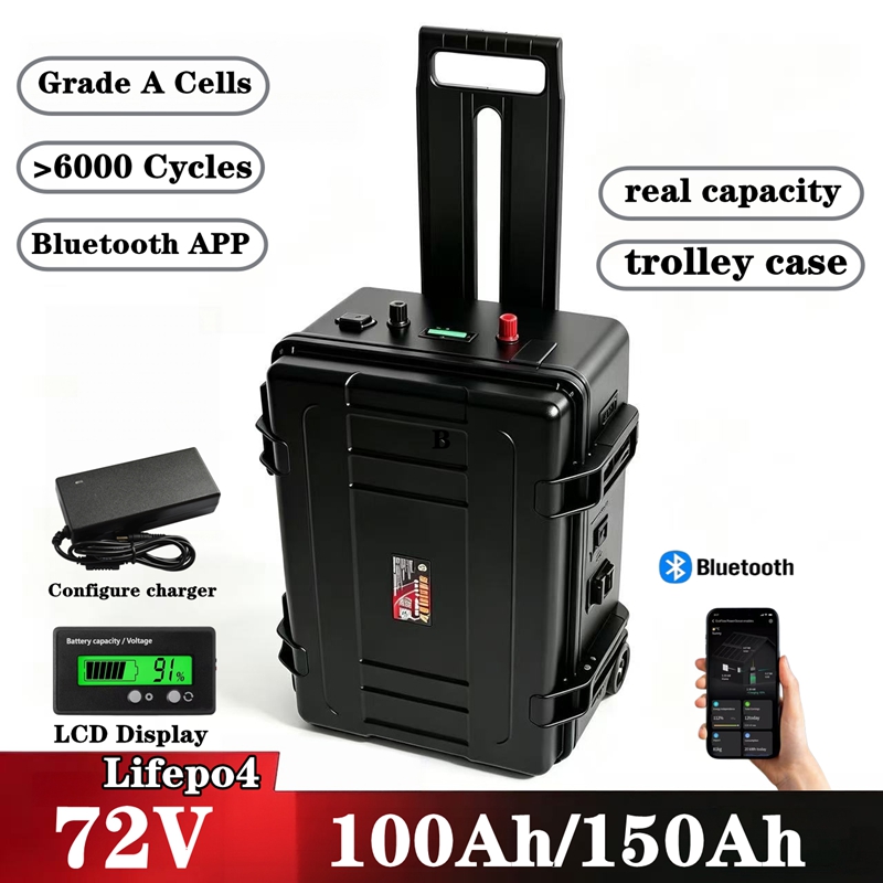 Lifepo4 72V 100Ah Battery Pack Ev - Waterdichte 72V 150Ah 100Ah LiFePO4 lithiumbatterij